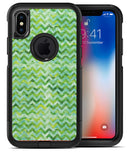 Green Basic Watercolor Chevron Pattern - iPhone X OtterBox Case & Skin Kits