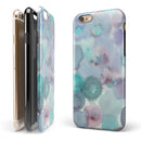 Green Blotted WaterColor Texture iPhone 6/6s or 6/6s Plus 2-Piece Hybrid INK-Fuzed Case
