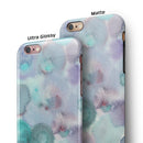 Green Blotted WaterColor Texture iPhone 6/6s or 6/6s Plus 2-Piece Hybrid INK-Fuzed Case