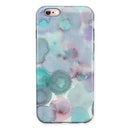 Green Blotted WaterColor Texture iPhone 6/6s or 6/6s Plus 2-Piece Hybrid INK-Fuzed Case