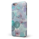 Green Blotted WaterColor Texture iPhone 6/6s or 6/6s Plus 2-Piece Hybrid INK-Fuzed Case