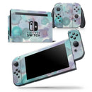 Green Blotted WaterColor Texture - Vinyl Skin Wrap for Nintendo Switch 2, OLED, Lite, Pro Controller, Wii & Classic Handhelds