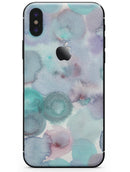 Green Blotted WaterColor Texture - iPhone X Skin-Kit