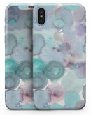 Green Blotted WaterColor Texture - iPhone X Skin-Kit