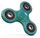 Green Blue Watercolor Stripes Full-Body Fidget Spinner Skin-Kit