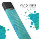 Green Blue Watercolor Stripes - Premium Decal Protective Skin-Wrap Sticker compatible with the Juul Labs vaping device