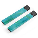 Green Blue Watercolor Stripes - Premium Decal Protective Skin-Wrap Sticker compatible with the Juul Labs vaping device