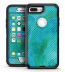 Green Blue Watercolor Stripes - iPhone 7 Plus/8 Plus OtterBox Case & Skin Kits