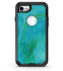 Green Blue Watercolor Stripes - iPhone 7 or 8 OtterBox Case & Skin Kits