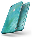 Green Blue Watercolor Stripes - Skin-kit for the iPhone 8 or 8 Plus