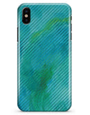Green Blue Watercolor Stripes - iPhone X Clipit Case
