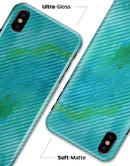 Green Blue Watercolor Stripes - iPhone X Clipit Case