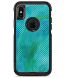 Green Blue Watercolor Stripes - iPhone X OtterBox Case & Skin Kits