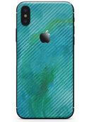 Green Blue Watercolor Stripes - iPhone X Skin-Kit
