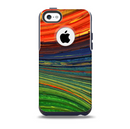 Green, Blue and Red Painted Oil Waves Skin for the iPhone 5c OtterBox Commuter Case