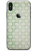 Green Bubble Morrocan Pattern - iPhone X Skin-Kit