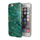 Green Damask Watercolor Pattern iPhone 6/6s or 6/6s Plus 2-Piece Hybrid INK-Fuzed Case