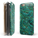 Green Damask Watercolor Pattern iPhone 6/6s or 6/6s Plus 2-Piece Hybrid INK-Fuzed Case