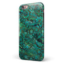 Green Damask Watercolor Pattern iPhone 6/6s or 6/6s Plus 2-Piece Hybrid INK-Fuzed Case
