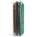 Green Damask Watercolor Pattern iPhone 6/6s or 6/6s Plus 2-Piece Hybrid INK-Fuzed Case