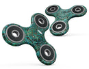Green Damask Watercolor Pattern Full-Body Fidget Spinner Skin-Kit