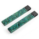 Green Damask Watercolor Pattern - Premium Decal Protective Skin-Wrap Sticker compatible with the Juul Labs vaping device