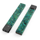 Green Damask Watercolor Pattern - Premium Decal Protective Skin-Wrap Sticker compatible with the Juul Labs vaping device