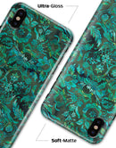 Green Damask Watercolor Pattern - iPhone X Clipit Case