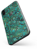Green Damask Watercolor Pattern - iPhone X Skin-Kit