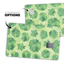 Green Floral Succulents - Premium Protective Decal Skin-Kit for the Apple Credit Card