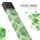 Green Floral Succulents - Premium Decal Protective Skin-Wrap Sticker compatible with the Juul Labs vaping device