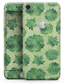 Green Floral Succulents - Skin-kit for the iPhone 8 or 8 Plus
