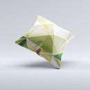 Green Geometric Gradient Pattern ink-Fuzed Decorative Throw Pillow