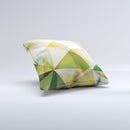 Green Geometric Gradient Pattern ink-Fuzed Decorative Throw Pillow
