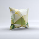 Green Geometric Gradient Pattern ink-Fuzed Decorative Throw Pillow