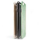 Green Grunge Vertival Stripes Over Yellow iPhone 6/6s or 6/6s Plus 2-Piece Hybrid INK-Fuzed Case