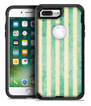 Green Grunge Vertival Stripes Over Yellow - iPhone 7 Plus/8 Plus OtterBox Case & Skin Kits