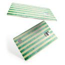 Green Grunge Vertival Stripes Over Yellow - Premium Protective Decal Skin-Kit for the Apple Credit Card