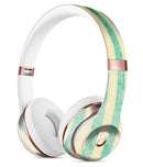 Green Grunge Vertival Stripes Over Yellow Full-Body Skin Kit for the Beats by Dre Solo 3 Wireless Headphones