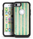 Green Grunge Vertival Stripes Over Yellow - iPhone 7 or 8 OtterBox Case & Skin Kits