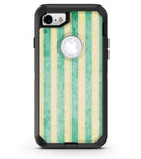 Green Grunge Vertival Stripes Over Yellow - iPhone 7 or 8 OtterBox Case & Skin Kits