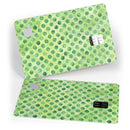 Green Halloween Watercolor Dots - Premium Protective Decal Skin-Kit for the Apple Credit Card