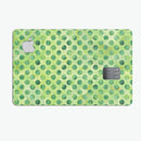 Green Halloween Watercolor Dots - Premium Protective Decal Skin-Kit for the Apple Credit Card