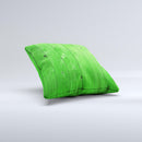 Green Highlighted Wooden Planks Ink-Fuzed Decorative Throw Pillow