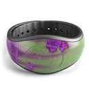 Green Metal with Purple Rust - Decal Skin Wrap Kit for the Disney Magic Band