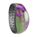Green Metal with Purple Rust - Decal Skin Wrap Kit for the Disney Magic Band