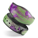 Green Metal with Purple Rust - Decal Skin Wrap Kit for the Disney Magic Band