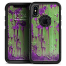 Green Metal with Purple Rust - Skin Kit for the iPhone OtterBox Cases