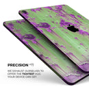 Green Metal with Purple Rust - Full Body Skin Decal for the Apple iPad Pro 12.9", 11", 10.5", 9.7", Air or Mini (All Models Available)