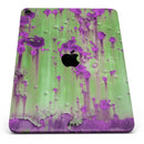 Green Metal with Purple Rust - Full Body Skin Decal for the Apple iPad Pro 12.9", 11", 10.5", 9.7", Air or Mini (All Models Available)